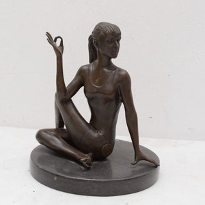 Act gymnastic woman bronze figurine, bronze sculpture dancer art work Home Decoration Mature Content  -