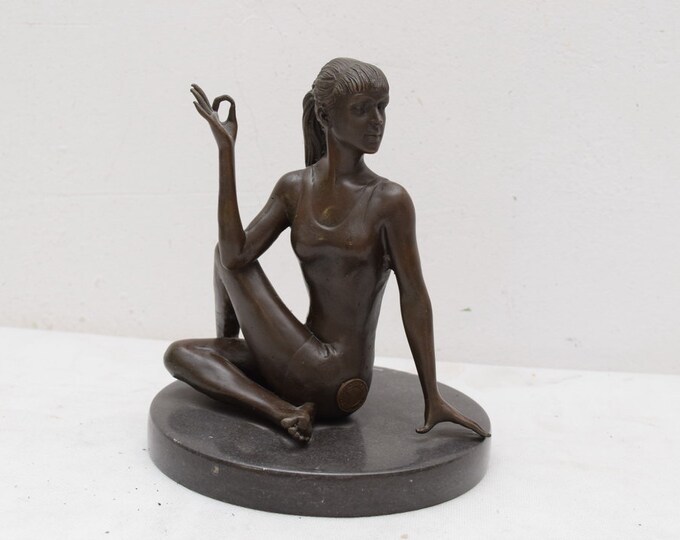 Act gymnastic woman bronze figurine, bronze sculpture dancer art work Home Decoration Mature Content  -
