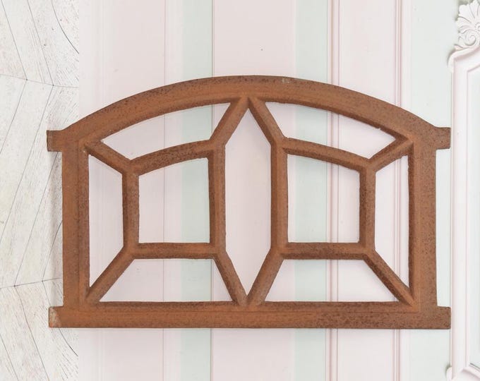 Cast Iron Frame Window - Shutter Crate in Rustical Brown – Perfect Gift for Home & Garden Decor - Housewarming Gift - Garden Art