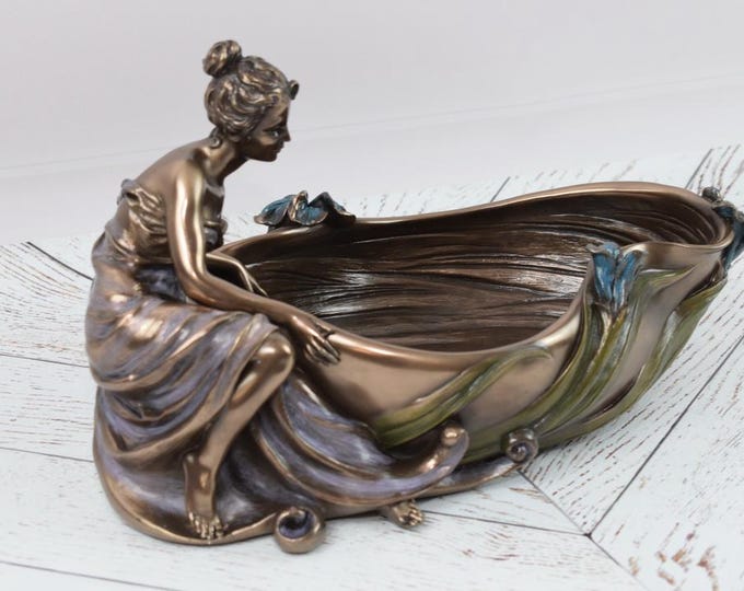 Phenomenal Grace Bowl - Decorative Tray - Vintage Fruit Bowl - Fruit Bowl - Greek Mythology - Home and Garden Decor - Nymph Art