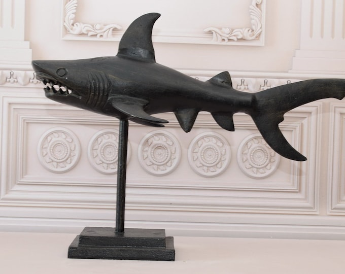 Wonderful Shark Statue - Trophy Fish - Shark Figure on Base - Modernist Figurine - Home Decor - Gift Idea