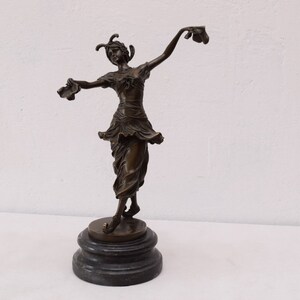 Large Dancer Scheherazade Bronze Statue - Dancing Woman Bronze - Figurine Sculpture - Exclusive Gift -