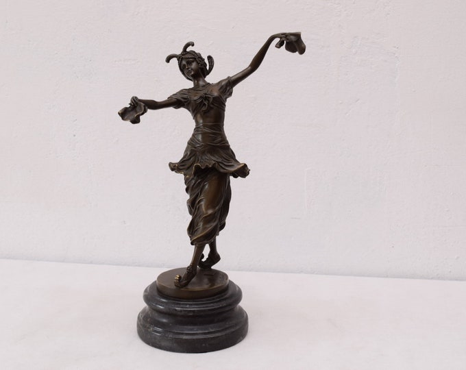 Large Dancer Scheherazade Bronze Statue - Dancing Woman Bronze - Figurine Sculpture - Exclusive Gift -