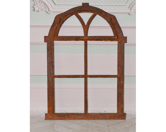 Cast Iron Frame Window - Shutter Crate in Rustical Brown – Perfect Gift for Home & Garden Decor - Housewarming Gift