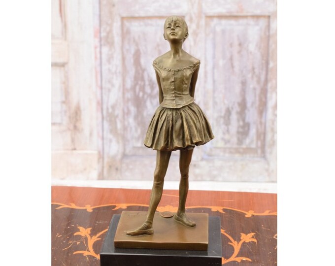 14 Year Old Dancer Edgar Degas Style - Bronze Figure 29cm - Young Dancer in Skirt - Gift Idea for dancer - Home Decor