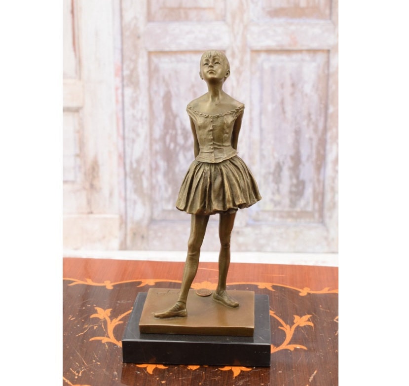 14 Year Old Dancer Edgar Degas Style - Bronze Figure 29cm - Young Dancer in Skirt - Gift Idea for dancer - Home Decor
