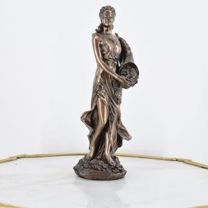 Goddess Fortune Figurine - Tyche Luck Fortune Statue - Ancient Greek Goddess - Office Gift - Gift for Boss - Vintage Figure