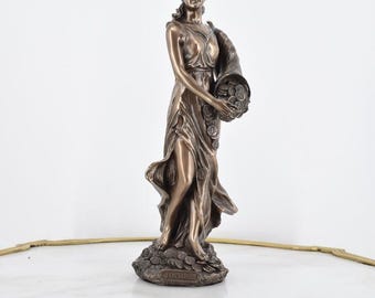 大型テュケー（幸運の女神フォルトゥナ）ギリシャ女神像彫刻置物
