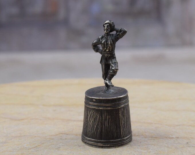 Unique Sterling Silver - Figurine Dancing Cossack - Silver Glass - Silver Chalice - Tsar Silver 84 - Vintage Silver - Gift Idea