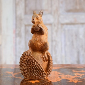Cast Iron Amazing Squirrel - Rustic Cast Iron Squirrel - Amazing Garden Statue - Home and Garden Statue - Gift Idea