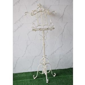 Expositor de menús para restaurante - Expositor de libros estilo art déco - Caballete de hierro con diseño floral - Decoración para restaurante, hotel y hogar - Menú Art Nouveau