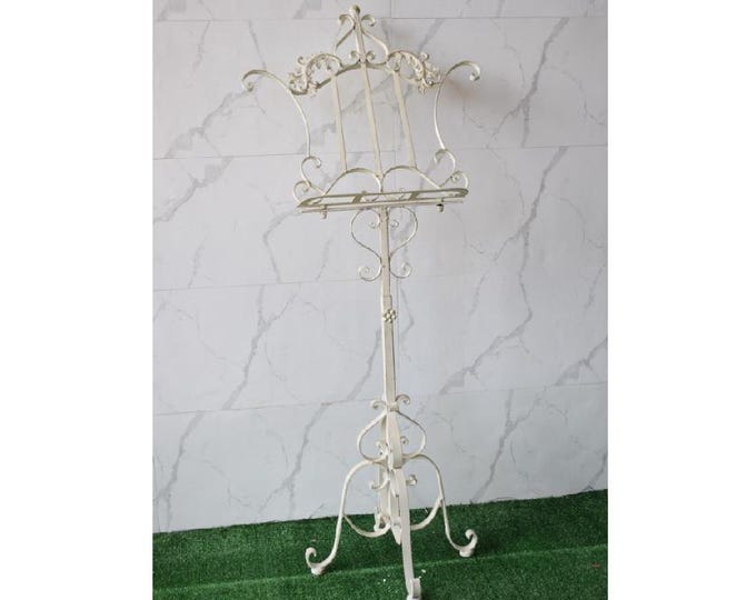 Restaurant Menu Stand - Book Stand in Art Deco Style - Iron Easel Flower Design - Restaurant Hotel Home Decor - Menu Art Nouveau