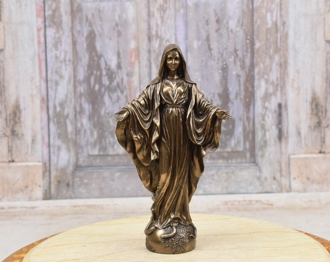 Mary Descending to Earth Sculpture - Mary Figurine - Mother of God - Church Statue - Holy Figure to Chapel - Home Decor