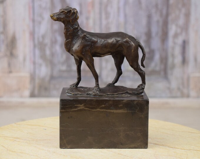 Amazing Statue Greyhound Pointer Bronze Figure - Dog Sculpture Bronze - Elegant Gift Idea - Hunter Statue - Home Decor - Unique Gift