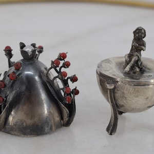 Tsar Silver Egg - Lily of the Valley Egg - Silver Egg with Red Stones - Exclusive Tsar Silver - Collector Item - Silver 84 Gift for Birthday