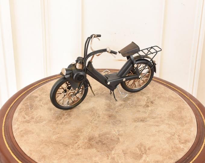 Vintage Black Electric Bicycle Model: Metal Old School Bike Decor