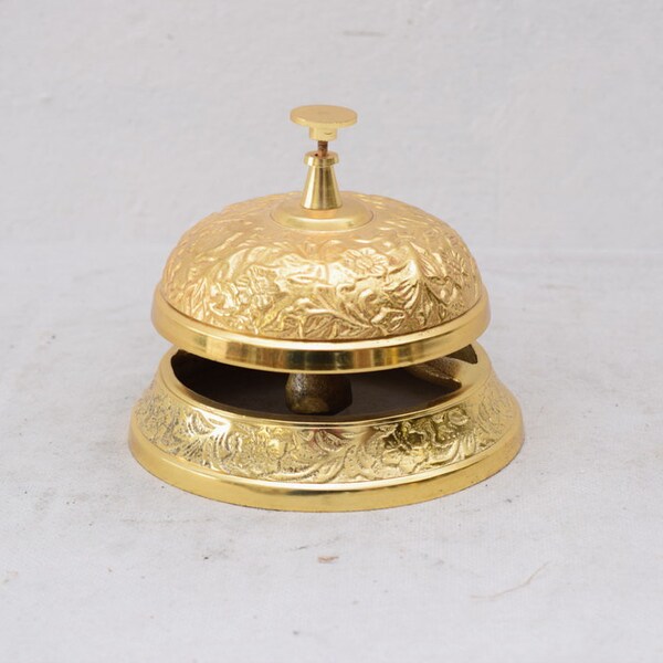 Antique Brass Hotel Desk Bell - Etsy