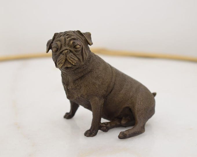 Sitting French BullDog - Sculpture Bronze - Dog Figure Bronze - Luxury Gift Idea - Home and Garden Decor - Dog Lovers Art - Vintage Bronze
