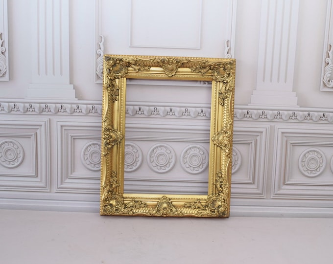 Gold Frame - Wooden Frame - Handmade Painting Frame - Wall Art - Wall Decor - Frame for Framing Picture - Home Decor - Gift Idea