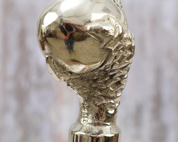 Walking Stick Eagle Claw - Claw with Ball -  Wooden Walking Stick - Silver Aluminum Cane - Gift for Grandfather Father - Unique Gift