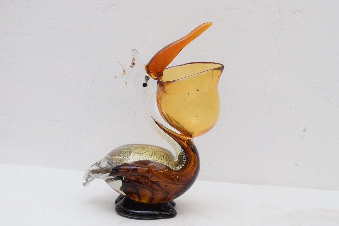 Pelican Murano Style Murano Figurine Glass Nice Gift Italian