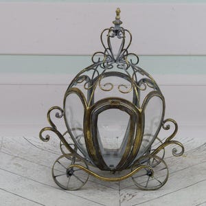 Amazing Metal Lantern - Candle Carriage Lamp - Decorated Lantern with Glass Windows - Luxury Gift for Home and Garden