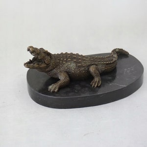 Crokodyl Aligator Bronze Sculpture Bronze Figure  Gift Idea -