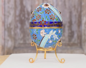 Handmade Enamel Sterling Silver Egg – Gilded Collector Item