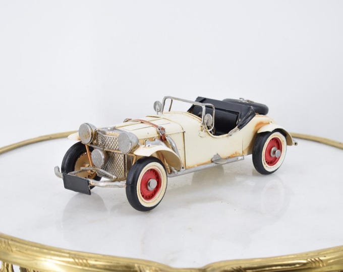 Vintage Metal Model - Metal Car - Old Model - Toy Collector Item - Vintage Car - Cabrio Car - Home Decor - Gift Idea