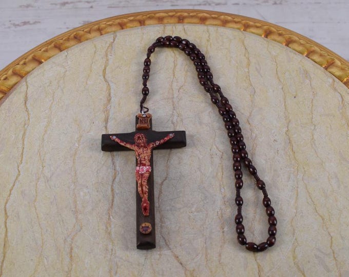 Passion of the Christ Rosary - Passion Crucifix Cross - Wooden Crucifix Christ on Cross - Art Work Cross - Catholic Art - Religious Gift