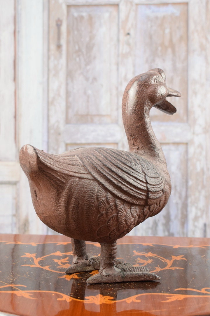 Gusseisen Ente Statue Enten Figur Skulptur Haus und Garten Dekor