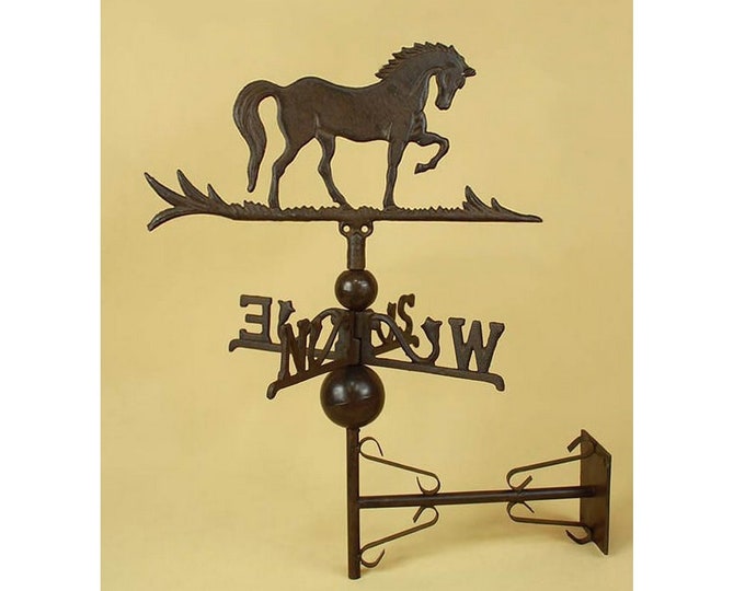 Cast Iron Weather Vane -Beautiful Weathercock - Horse - Garden Sculpture - Figurine Horse - Amazing Gift for Garden