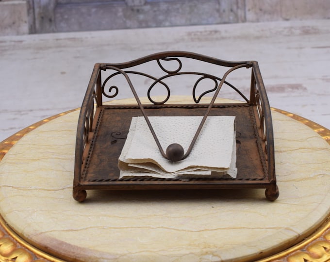 Industrial Iron Vintage Napkin and Letter Holder - Timeless Elegance - Restaurant Decor - Home Decor - Housewarming Gift Idea