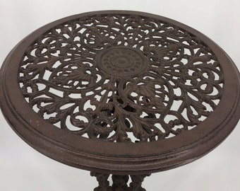 Cast Iron Flower Table - Coffee Table - Brown Flowerbed Table - Home and Garden Decor - Vintage Garden Decoration - Gift for Birthday