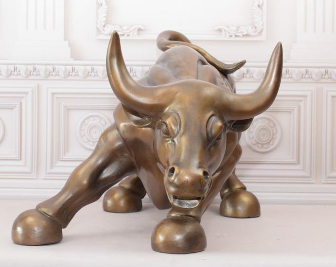 Bull Bronze Statue Good Business - Bull Wall Street - Art Work Sculpture Bull - Bull Symbol of Wealth - US Statue - New York Statue Bronze