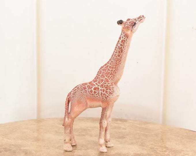 Vintage Cast Iron Giraffe Figurine – Colorful Rustic Home Decor