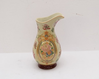 Karaff Porslinsflaska ArtNouveau Figurer och Blommiga Ornament Vintage Art Deco Gåva -