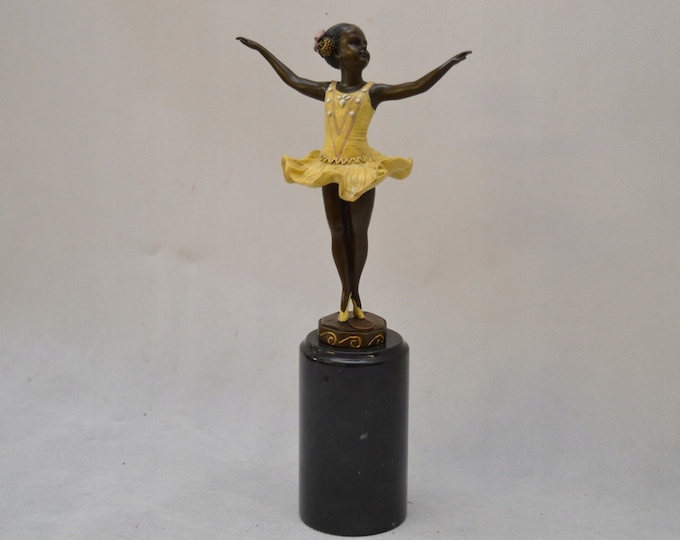 Little Ballerina Dancer - Bronze Figure Sculpture Dancer - gift idea for dancer -