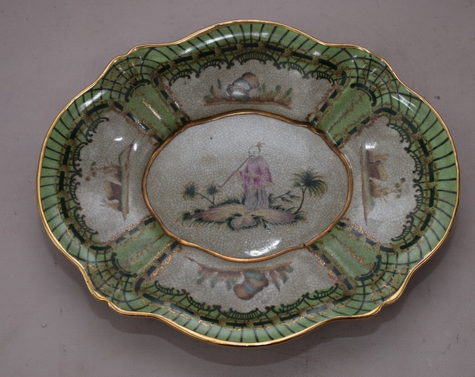 Painted Plateau Vintage Porcelain - Handmade Porcelain with Flowers Design - Vintage Bowl - Kitchen Decor - Gift Idea for Wedding