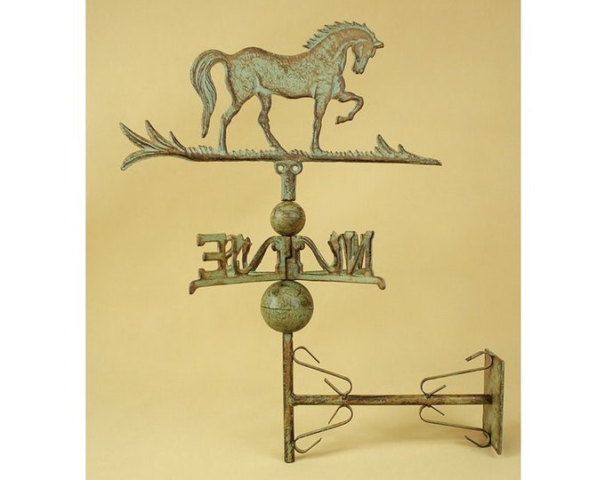 Cast Iron Weather Vane -Beautiful Weathercock - Horse - Garden Sculpture - Figurine Horse - Amazing Gift for Garden