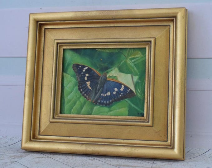 Wonderful Large Painting Butterfly - Painting in Golden Frame - Painting Art Work - Wall Decor - Butterfly Art- Amazing Home Decor