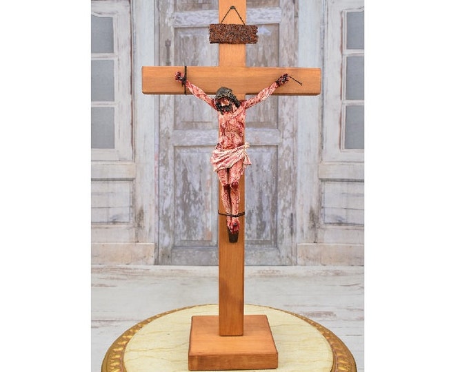 Large Passion of the Christ - Passion Crucifix Cross Jesus Wooden Crucifix Christ on Cross - Art Work Cross - Catholic Art - Religious Gift