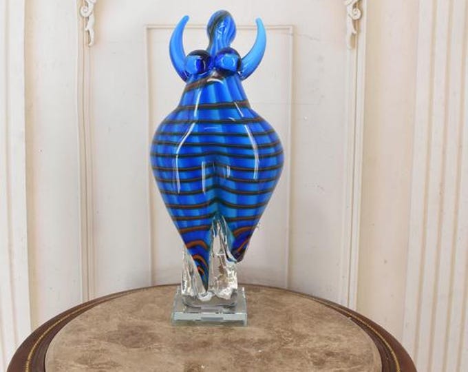Vintage Murano Style Glass Dancer Figurine – Italian Art Glass Sculpture
