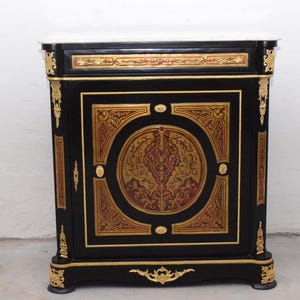 Commode French Boulle Style - Bent Wood - Chest of Drawers - Wooden and Bronze Ornaments - Home Decor - Unique Furniture - Gift Idea