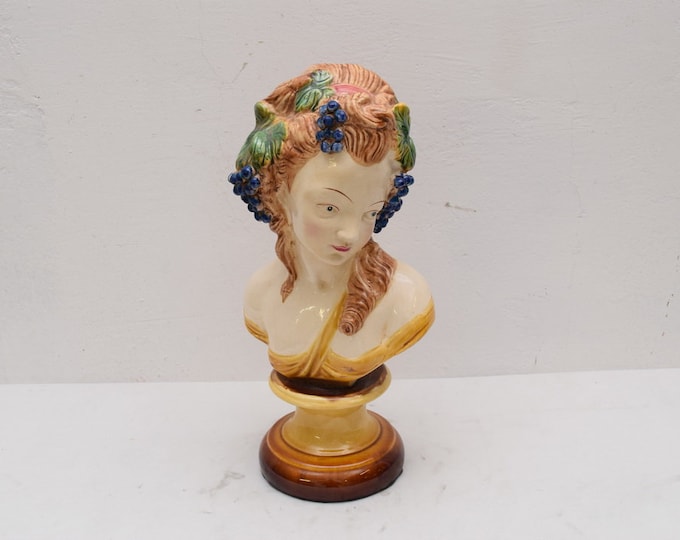 Elegant Bust of Woman Porcelain Aristocrat Figurine Figure Gift Idea  Art Deco Style