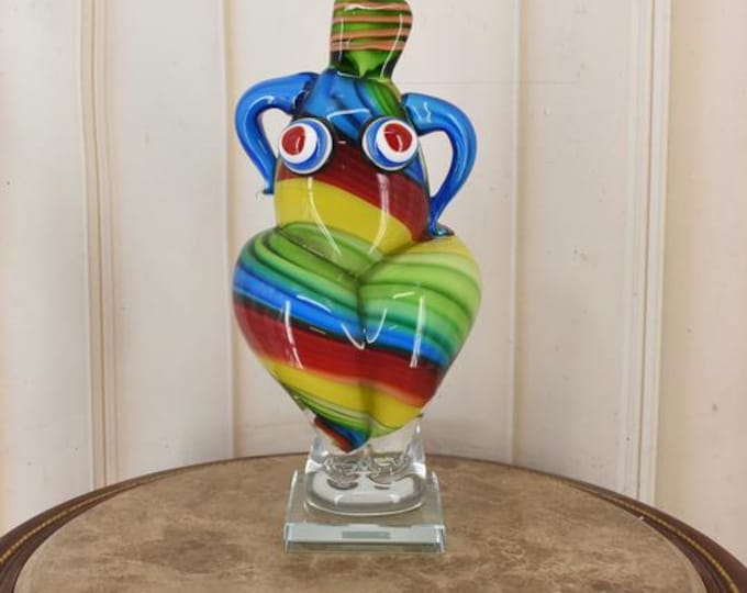 Vintage Murano Style Glass Dancer Figurine – Italian Art Glass Sculpture