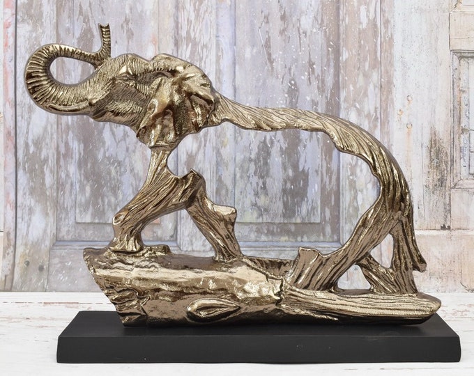 Elephant for Good Luck Aluminum Statue - Abstract Sculpture - Aluminum Statue Elephant Modern Art - Home Decor - Gift for Wedding