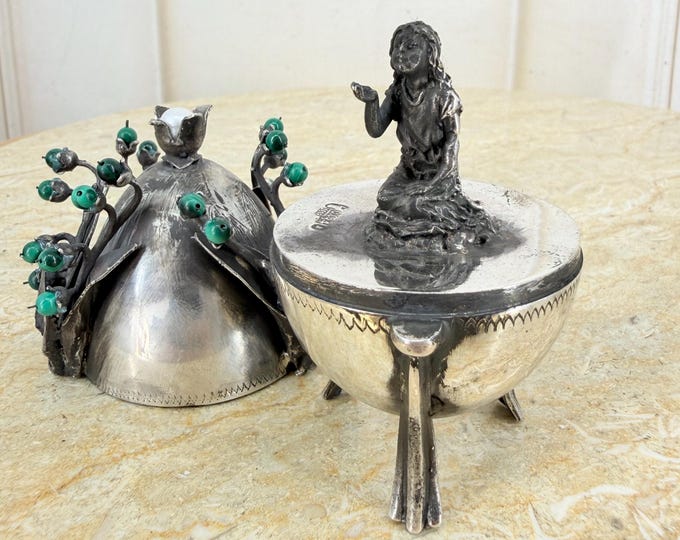 Tsar Silver Egg - Lily of the Valley Egg - Silver Egg with Green Stones - Exclusive Silver - Collector Item - Silver 84 - Gift for Birthday