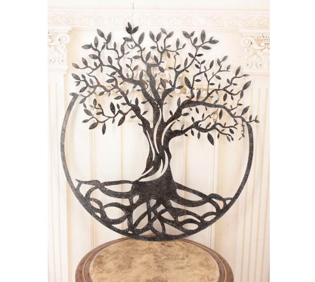 Metal Tree of Life Wall Decor – Vintage Rustic Wall Art Sculpture - Etsy