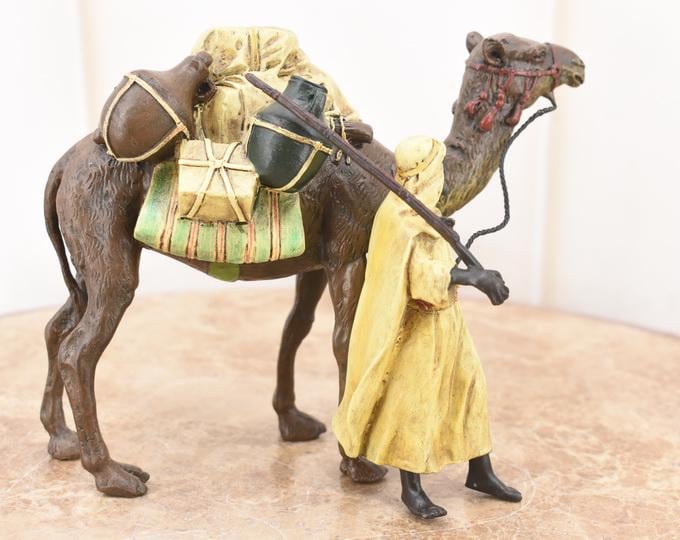 Vienna Bronze Arab Horse Figurine, Gilded Oriental Statue, Limited Edition